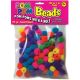 Pom Pom Beads .5 Inch And 1 Inch 75 Per Pkg Assorted