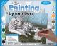 Junior Large Paint By Number Kit 15.25 Inch X11.25 Inch White Tigers In The Mist