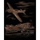 Copper Foil Engraving Art Kit 8 inch X10 inch WWII Fighter