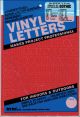 Permanent Adhesive Vinyl Letters And Numbers .75 Inch 302 Per Pkg Red