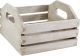 Jillibean Soup Mix The Media Wooden Crate 7 inch X7 inch X4.5 inch Weathered with Cutout Handles