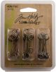 Idea Ology Metal Memo Pins 1.5 inch 30 Per Pkg Antique Nickel Brass and Copper