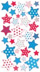 Sticko Stickers Metallic Red White and Blue Stars