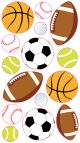 Sticko Stickers Metallic Popular Sports Balls