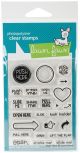 Lawn Fawn Clear Stamps 3 inch X4 inch Push Here