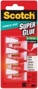 Scotch Super Glue Gel 4 Per Pkg .017oz