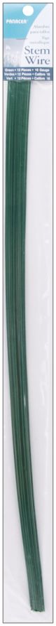 Stem Wire 16 Gauge 18 inch 12 Per Pkg Green