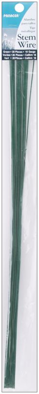 Stem Wire 18 Gauge 18 inch 20 Per Pkg Green