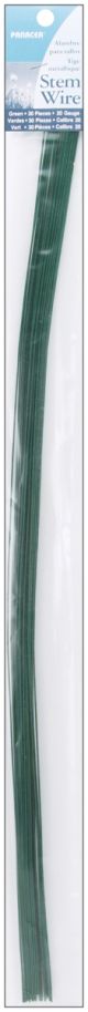 Stem Wire 20 Gauge 18 inch 30 Per Pkg Green