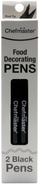 Chefmaster Dual Tip Food Decorating Pens 2 Per Pkg Black