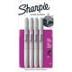 Sharpie Metallic Fine Point Permanent Markers 4 Per Pkg Silver