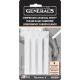 Compressed Charcoal Sticks 4 Per Pkg White 2B 4B and 6B