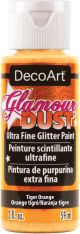 DecoArt Glamour Dust Glitter Paint 2oz Tiger Orange