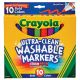 Crayola Ultra Clean Color Max Broad Line Washable Markers Bold Colors 10 Per Pkg