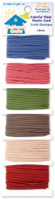 Clubhouse Crafts Elastic Cord Colorful Thick 4yd Each Of 6 Colors