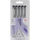 ZIG Millennium Assorted Point Pens 5 Per Pkg Pure Black