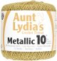 Aunt LydiaS Metallic Crochet Thread Size 10 Gold And Gold