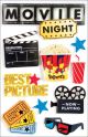 Paper House 3D Stickers 4.5 inch X7.5 inch Movie Night