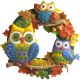Bucilla Felt Wreath Applique Kit 17 inch Round Owl