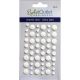 Eyelet Outlet Adhesive Back Enamel Dots 54 Per Pkg Glitter White