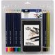 Clamshell Art Sets Drawing Pencil with Sketchbook 13 Per Pkg