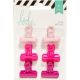 Heidi Swapp Bulldog Clips 1 Inch 6 Per Pkg Pinks