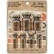 Idea Ology Corked Glass Vials 7 Per Pkg Apothecary Amber W Per Vintage Labels