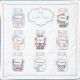 Jack Dempsey Stamped White Wall Or Lap Quilt 36inchesX36inches Mason Jars