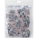 Tim Holtz Cling Stamps 7 inch X8.5 inch Crazy Cats