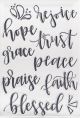 Ranger Letter It Clear Stamp Set 4 inch X6 inch Rejoice 1 Pack of 10 Pieces