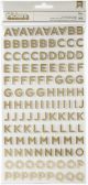 Jen Hadfield Along The Way Thickers Stickers 5.5 Inch X11 Inch 265 Per Pk Letters And Numbers Per Gold Foiled Foam