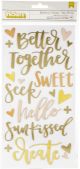 One Canoe Two Goldenrod Thickers Stickers 5.5 inch X11 inch 61 Per Pkg Phrase Gold Foiled Chipboard