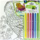 Canvas Art Markers Kit 10 inch X10 inch Owl