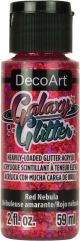 DecoArt Galaxy Glitter Acrylic Paint 2oz Nebula Red