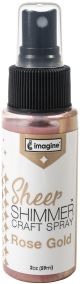 Imagine Sheer Shimmer Craft Spray 2oz Rose Gold