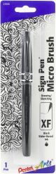 Pentel Arts Sign Pen with Micro Brush Tip Black