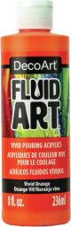 DecoArt FluidArt Ready To Pour Acrylic Paint 8oz Vivid Orange