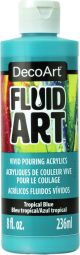 DecoArt FluidArt Ready To Pour Acrylic Paint 8oz Tropical Blue