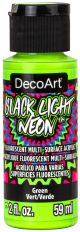 DecoArt Black Light Neon Acrylic Paint 2oz Green