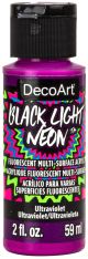 DecoArt Black Light Neon Acrylic Paint 2oz Ultraviolet