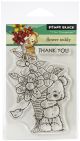 Penny Black Clear Stamps Flower Teddy 3 inch X4 inch 