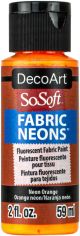 SoSoft Fabric Neons Acrylic Paint 2oz Neon Orange