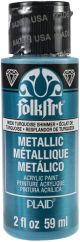 FolkArt Metallic Acrylic Paint 2oz Turquoise Shimmer