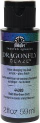 FolkArt DragonFly Glaze Topcoat 2oz Violet Blue Green Shift