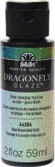 Folkart Dragonfly Glaze Topcoat 2Oz Blue Green Gold Shift