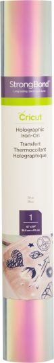 Cricut Holographic Iron On Vinyl 12 inch X24 inch Roll Blue