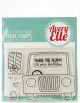 Avery Elle Clear Stamp Set 4 inch X3 inch Peek A Boo Car