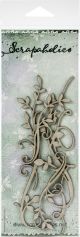 Scrapaholics Laser Cut Chipboard 1.8mm Thick Leafy Flourish 2 4 Per Pkg 3 Inch 1.5 Inch