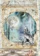 Stamperia Rice Paper Sheet A4 Cosmos Wolf and Moon