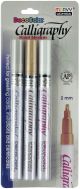 DecoColor Calligraphy Opaque Paint Marker Set 2mm 3 Per Pkg Gold Silver and White